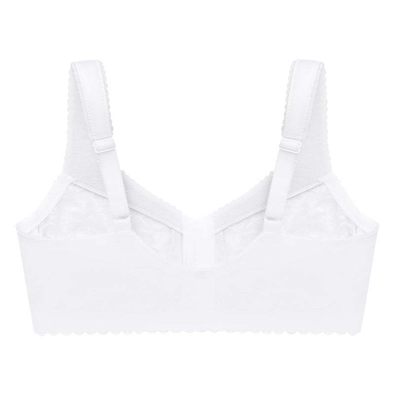Glamorise Full Figure Plus Size MagicLift Front-Closure Support Bra Wirefree #1200 White - Image 4